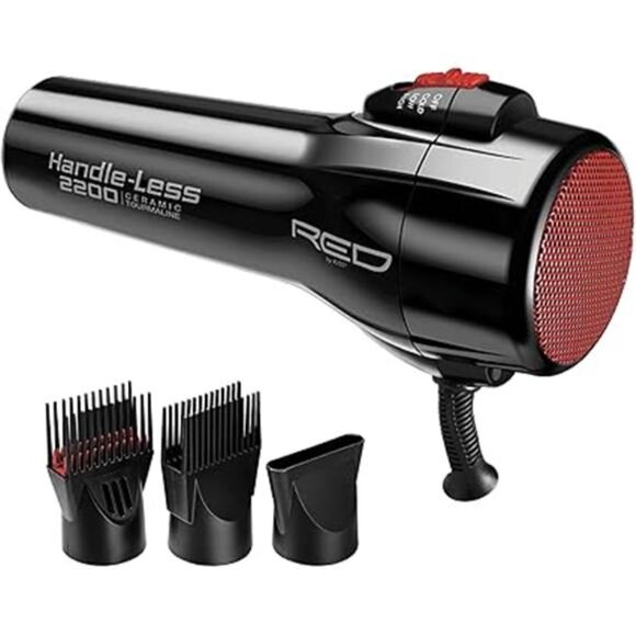 RED by Kiss Handle-Less 2200W Ceramic Tourmaline Hair Dryer, 3 Heat Settings, - Picture 7 of 7